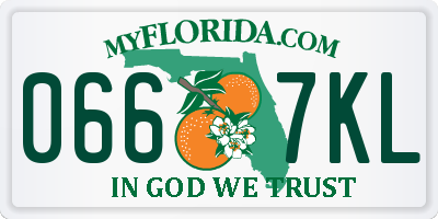 FL license plate 0667KL