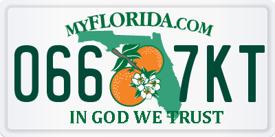 FL license plate 0667KT