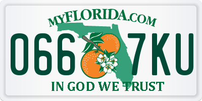 FL license plate 0667KU