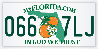 FL license plate 0667LJ