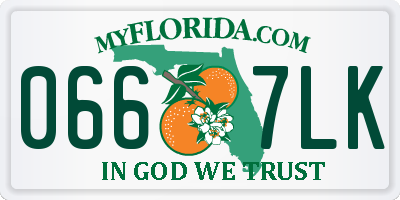 FL license plate 0667LK