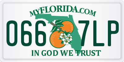 FL license plate 0667LP