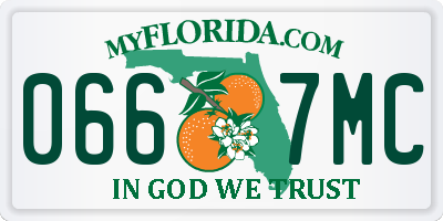 FL license plate 0667MC