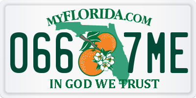 FL license plate 0667ME