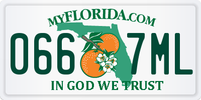 FL license plate 0667ML