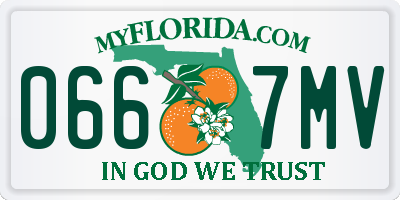 FL license plate 0667MV