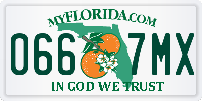 FL license plate 0667MX