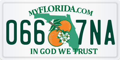 FL license plate 0667NA
