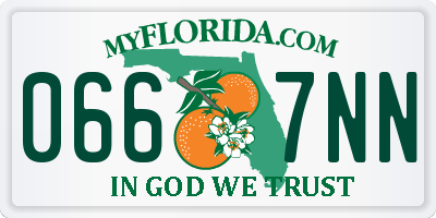 FL license plate 0667NN