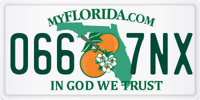 FL license plate 0667NX