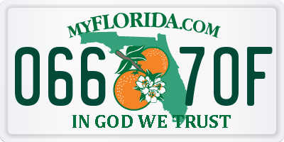 FL license plate 0667OF