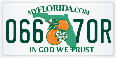 FL license plate 0667OR