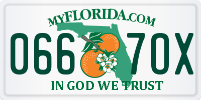 FL license plate 0667OX