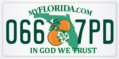 FL license plate 0667PD