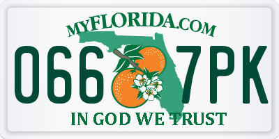 FL license plate 0667PK