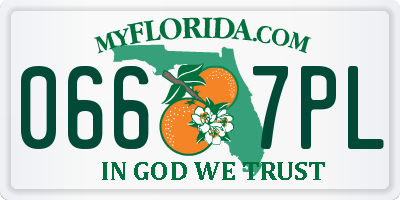 FL license plate 0667PL