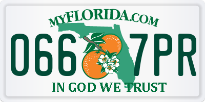 FL license plate 0667PR
