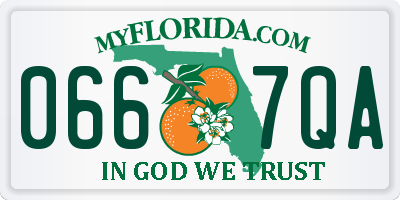 FL license plate 0667QA