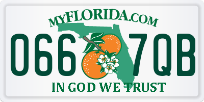 FL license plate 0667QB