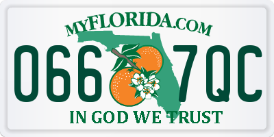 FL license plate 0667QC