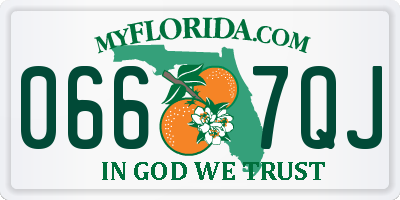 FL license plate 0667QJ