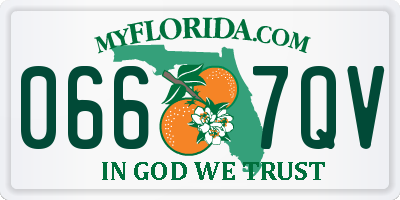 FL license plate 0667QV