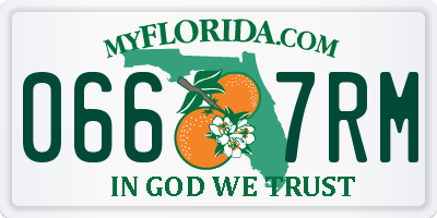 FL license plate 0667RM