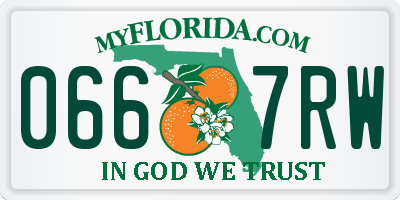 FL license plate 0667RW