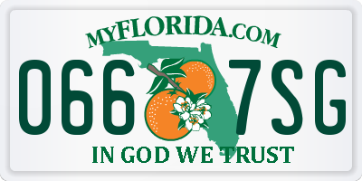 FL license plate 0667SG