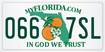 FL license plate 0667SL