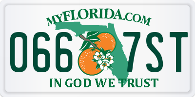 FL license plate 0667ST