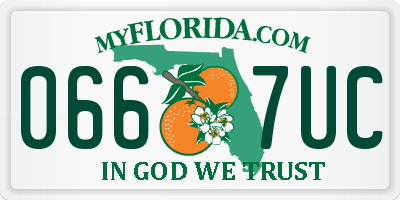 FL license plate 0667UC