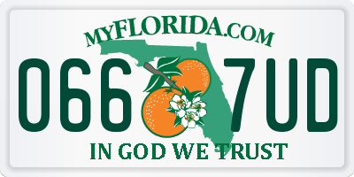 FL license plate 0667UD