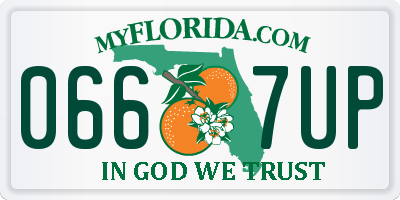 FL license plate 0667UP