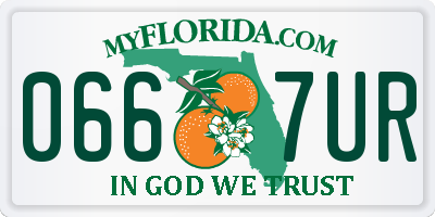 FL license plate 0667UR