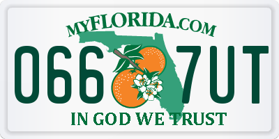 FL license plate 0667UT