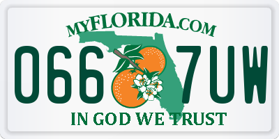 FL license plate 0667UW