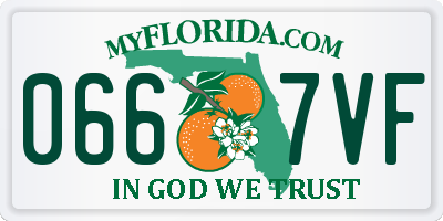 FL license plate 0667VF