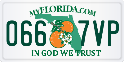 FL license plate 0667VP