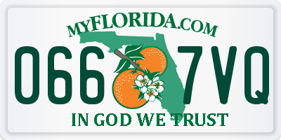 FL license plate 0667VQ