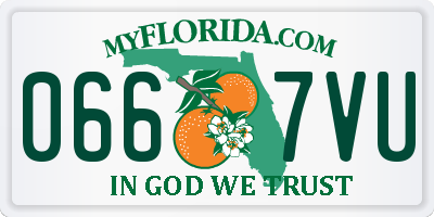FL license plate 0667VU