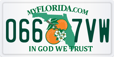 FL license plate 0667VW