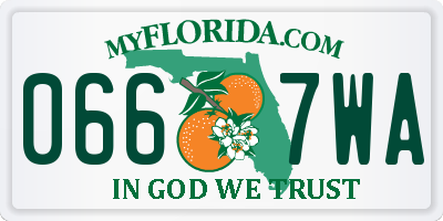 FL license plate 0667WA