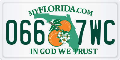 FL license plate 0667WC