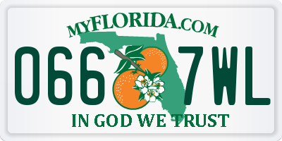 FL license plate 0667WL