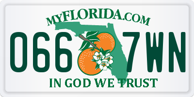 FL license plate 0667WN