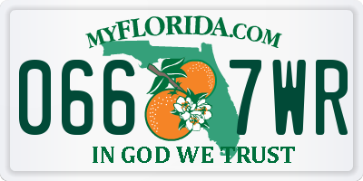 FL license plate 0667WR