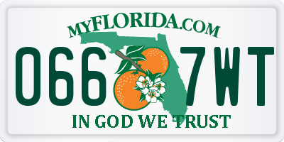 FL license plate 0667WT