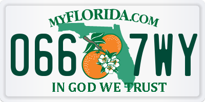 FL license plate 0667WY