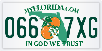 FL license plate 0667XG